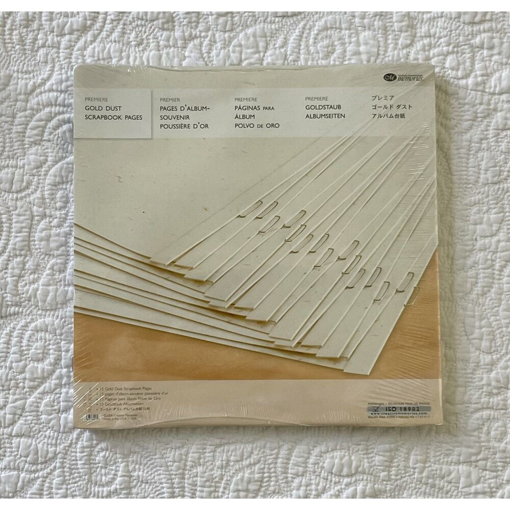 Creative Memories Premiere Gold Dust 12x12 Scrapbook Pages New Sealed